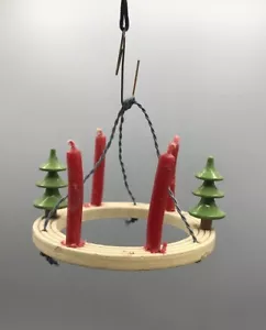 Adventskranz Hänge Leuchter Erzgebirge Kerzenhalter Puppenstube Zubehör Alt - Bild 1 von 7