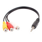 3.5mm 4 Pole 3 Ring to 3 RCA Female Connector Adapter Audio Cable Colorful