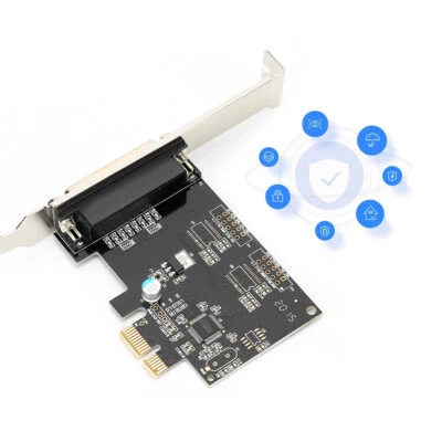 PCI Expansion Card Adapter Parallel LPT PCI-E IEEE 1284 Printer Card Port DB25 - Image 1 of 4