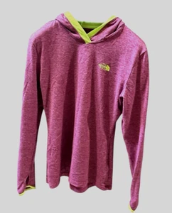North face pullover light weight Hoodie Purple Fluorescent Yellow S Flash dry - Picture 1 of 16