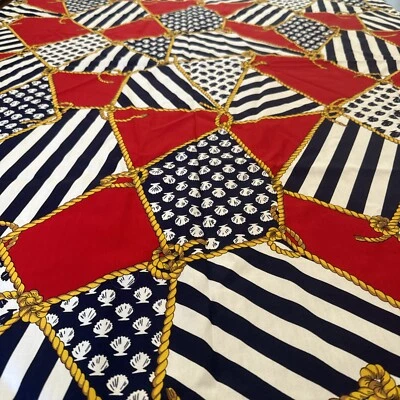 Cranston Print Works Yacht Club Nautical Fabric 2 Yd Schwartz Liebman Tex USA - Image 1 of 4