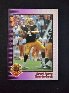 1992 Wild Card - Brett Favre Field Force #14 NFL Green Bay Packers HOF - Picture 1 of 2