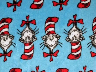 CAT IN THE HAT MINKY CUDDLE FELPA SUAVE COSER EDREDÓN TELA ARTESANAL PORTADO Y PRECORTADOS Foto 1 de 4