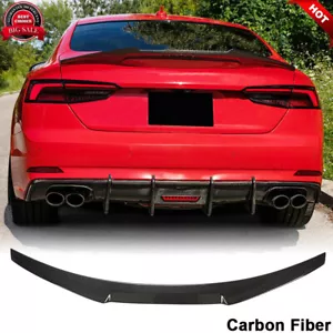 Fits Audi A5 S Line S5 Coupe 2017-2020 REAL CARBON Rear Trunk Spoiler Boot Wing - Picture 1 of 16