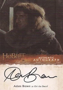 The Hobbit Desolation of Smaug - Adam Brown "Ori" Autograph Card - Foto 1 di 1