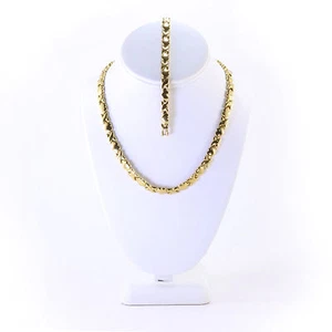 XOXO Hugs and Kisses Necklace Womens 18K Gold Tone 20" 2 SETS Bracelet - Picture 1 of 3