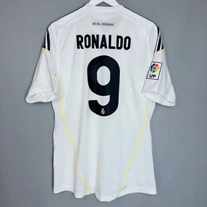 REAL MADRID 2009 2010 HOME ADIDAS FOOTBALL SOCCER SHIRT JERSEY MEN #9 RONALDO - Imagen 1 de 9