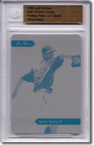 2006 Steve Evarts Rookie Press Plate RC BGS 1/1