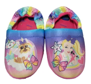 Girl's Printed Satin slippers by Nickelodeon size 4-5~rainbow JoJo Siwa - Picture 1 of 7