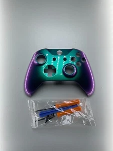 Xbox One X/S Custom Gloss Repair Replacement Front Shell DIY Kit (Green Purple) - Picture 1 of 2