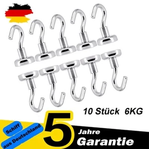 10 Stück Magnet Haken, Magnethaken Extra Stark, Neodym Magnethaken - Bild 1 von 10