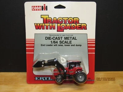 Case IH 7130 Magnum Tractor with Front Loader 1/64 scale NIP  - Image 1 of 2