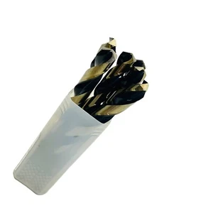 (PACK OF 6) CLE-LINE C18028 - 1878 1/2"HD JOBBER BLK & GOLD 3 FLATS - Picture 1 of 3