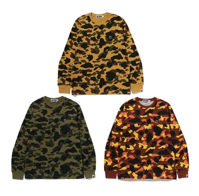 A BATHING APE Men's 1ST CAMO ONE POINT L/S TEE 1L80111009 r - Image 1 of 4