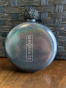 Frasco para mujer Brumate negro brillo 5 oz acero inoxidable con tapa Bling - Imagen 1 de 3