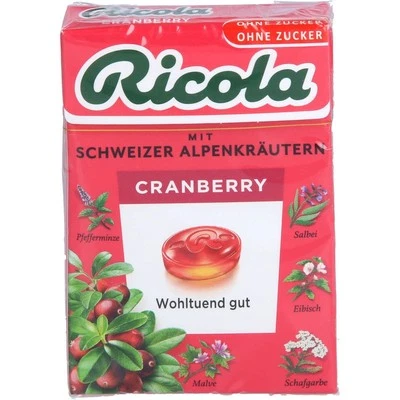 QUEISSER PHARMA GMBH & CO. KG RICOLA O.Z.BOX Bonbons Cranberry 50 G PZN02922353