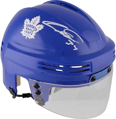 Auston Matthews Maple Leafs Signed Blue Mini Helmet - Image 1 of 3