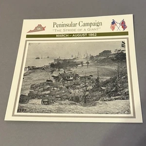 Vintage Civil War Card 1995 Atlas Military Battles Campaigns Peninsular Stride - Picture 1 of 6