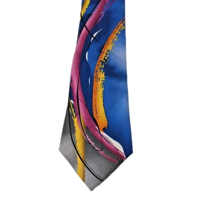 Corbata abstracta de diseñador Jerry Garcia - Chico con nariz explosiva - Colores brillantes Foto 1 de 4