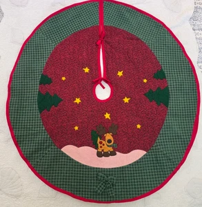45" Weihnachtsbaum Rock Baumwollmischung mit Rentier & Weihnachtsbaum - Bild 1 von 12