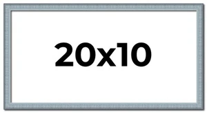 20x10 Frame Blue Picture Frame Complete Modern Photo Frame UV Acrylic, Acid Free - Picture 1 of 9