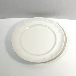 RICHARD GINORI Italian Manifattura di Laveno All-White Rimmed Salad Plate 8.5” - Picture 1 of 8