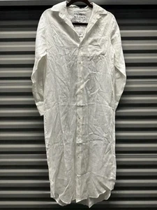 Neu ohne Etikett Frank & Eileen RORY Hemdkleid Größe Small weiß 100 % Leinen $ 398 S - Bild 1 von 6