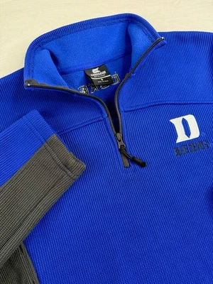 Suéter Colosseum Duke Blue Devils 1/4 zíper pulôver malha pesada forrado de lã P - Imagem 1 de 4