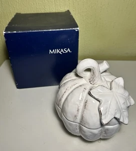 Mikasa Countryside Harvest Dolomite 5" Pumpkin Covered Soup Bowl New w/Box - Picture 1 of 6