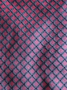 CHARVET SEIDENKRAWATTE MARINEBLAU & BURGUNDERROT DIAMANTEN UND MIKROQUADRATE EINE MODISCHE IDEE - Bild 1 von 6