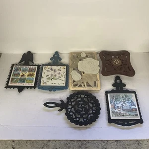 Lote de 6 remaches vintage surtidos fundidos varios tamaños colgador de pared decoración cocina - Imagen 1 de 15