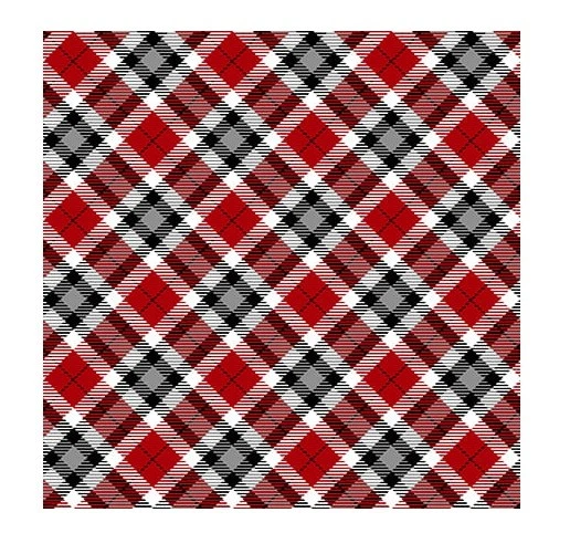 Christmas Fabric | Red White Black Plaid Print | Henry Glass YARD - Image 1 of 1