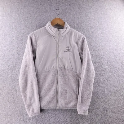 Pebble Beach Fleece Jacket Womens S Light Gray Full Zip Layering Golf Outerwear - Image 1 of 4