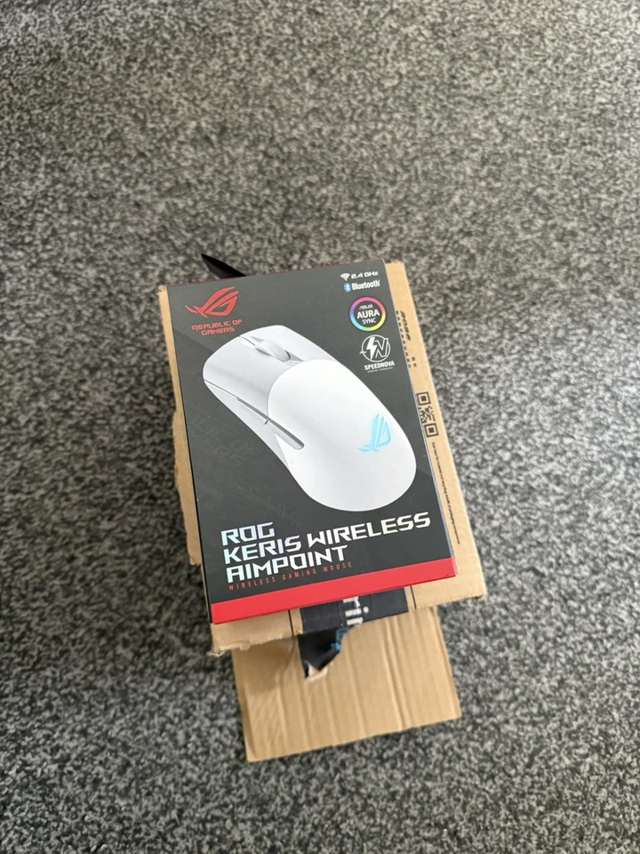 ASUS ROG Keris Optical Wireless/Wired Aimpoint Gaming Mouse White - Image 1 of 1