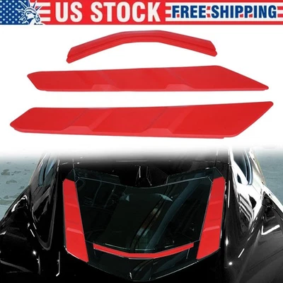 Red For Corvette C8 2020~2025 Car Wash Vent Rear Dry Bay Blocks Covers Rubber US - Image 1 of 4
