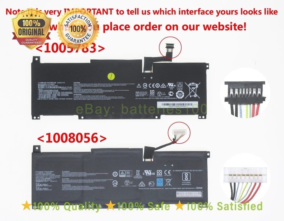 Original MSI MODERN 15 MS-1551 MS-1562 A5M-092TW A10M-098 BTY-M491 battery