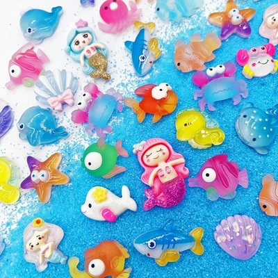JINDUODUO 50 Pcs Random Flatback Resin Charms for Crafts, Cute Slime Charms...  - Image 1 of 4