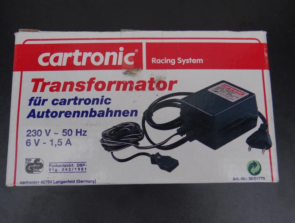 Cartronic Transformator Trafo 230 V 6V Adaptor Auto Bahn Rennbahn Zubehör Ersatz - Bild 1 von 1