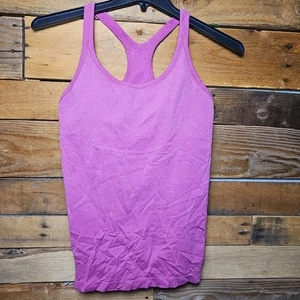 EUC Lululemon Tanktop Ebb To Street gerippter Racerback-BH Damen 10 pink - Bild 1 von 7