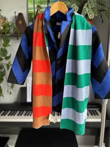 Winter bundle Zig zag coat 120 cm 6-7 y o scarf arket striped gap hat 54-56 - Picture 1 of 4