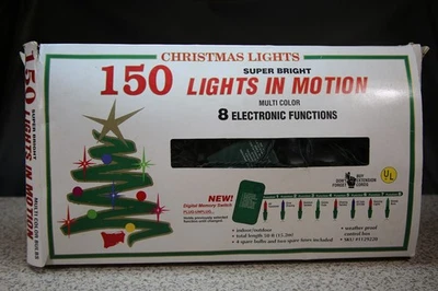 Vintage 150 Lights In Motion 8 Electronic Function Christmas Chasing Light Set - Image 1 of 4