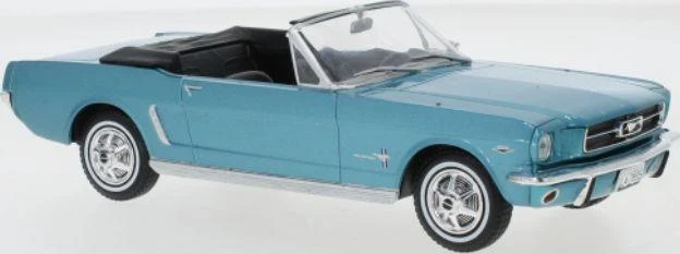 Ford Mustang Convertible Caja Blanca Escala 1:24 Azul Metálico 1965 Foto 1 de 1