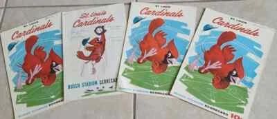 St. Louis Cardinals 1960's (4) Programs Signed Stan Musial, Johnny Keane ++++ - Image 1 of 4