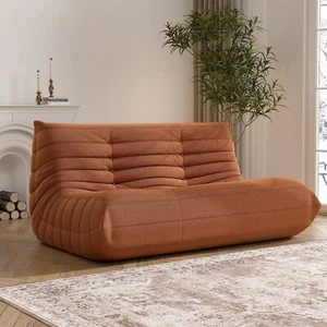 Loveseat Bean Bag Chair Double Seater Sofa Fireside Chair Foam Floor Lazy Sofa - Picture 1 of 7
