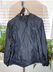 Columbia Ladies Windbreaker Jacket Black Navy Blue Size XXL 2XL - Picture 1 of 3