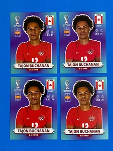 Pegatina Tajon Buchanan Novato Canadá Fútbol Panini WC Qatar 2022 Espalda Azul 🙂 - Imagen 1 de 1