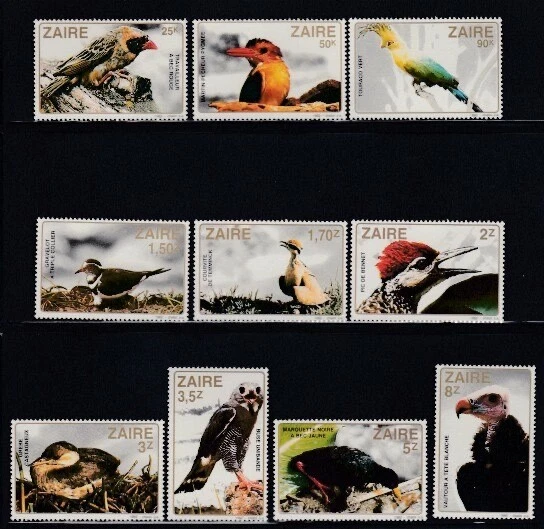 Juego ZAÏRE Local Birds MNH Foto 1 de 1