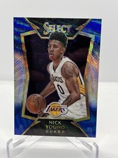 2014-15 Select Prizms Blue and Silver Lakers Basketball Card #28 Nick Young CON