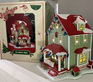 Vintage Department 56 A Christmas Story "The Bumpus House" w/ Light Cord & Box - Picture 1 of 22