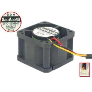 Sanyo Denki 109P0412B3D033 DC 12V 0.28A 40x40x28mm Server Cooling Fan - Picture 1 of 2